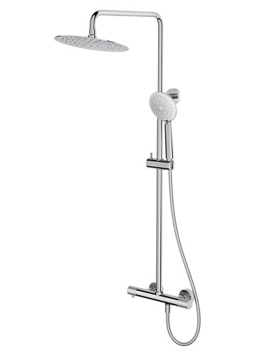 Cersanit ZEN Brusesystem Ø250 mm hovedbruser i Krom 